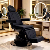 Nouveau lit de soin électrique inclinable avec appui-tête ergonomique réglable et base hydraulique robuste pour salon de beauté commercial