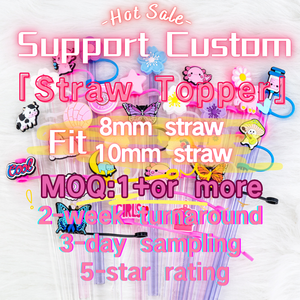 8mm Venta caliente San Valentín al por mayor <span class=keywords><strong>Kawaii</strong></span> creativo reutilizable varios estilos logotipo Rosa botella <span class=keywords><strong>de</strong></span> <span class=keywords><strong>agua</strong></span> silicona paja Toppers - Product Image 4