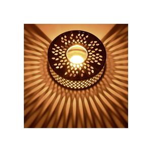 Porte-bougie en métal découpé au laser, lanterne décorative avec effet de lumière chaude pour une utilisation en intérieur et en extérieur - Product Image 1