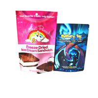 Emballage alimentaire imprimé personnalisé découpé thermoscellable pochette debout refermable 3.5G pochettes en aluminium plastique Zipl ock Mylar sacs