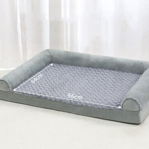 Luxuriöses warmes ortho pä disches Hunde bett Neues Design Quadratischer Memory-Schaum mit festem Muster Wasch bares abnehmbares Schlafsofa-Zubehör für Haustiere - Product Image 2