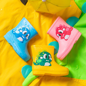 Bottes de pluie en PVC pour enfants, imperméables et antidérapantes, adaptées aux enfants âgés de 2 à 6 ans, chaussures de randonnée en plein air - Product Image 4