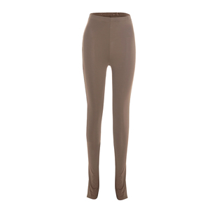 Viviblook J26ST383 Nouvelle collection automne : Ensemble deux pièces sexy avec débardeur dos nu en fourrure et leggings amincissants coupe ajustée - Product Image 6