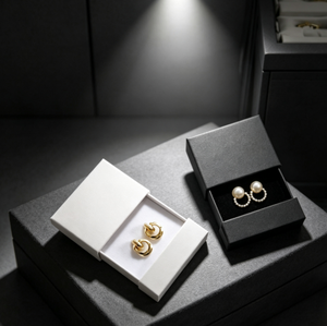Boîte à bijoux carrée de luxe à succès, élégante, style tiroir, gaufrée, pour emballage cadeau de bagues et colliers, personnalisable - Product Image 4