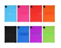 IPad Pro13 Air13 Pro11 Air11 için 2024 M4 M2 iPad 10.9 10.2 iPadPro11 2022 silikon darbeye standı koruyucu kılıf