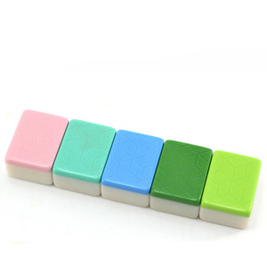 Tuiles de mahjong en jade cristal bicolore 36 42 mm, imitation jade mélamine, taille moyenne et grande pour jeu de mahjong - Product Image 1
