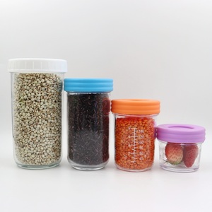 Rõ ràng rỗng <span class=keywords><strong>500ml</strong></span> hình lục giác vuông thủy tinh thực phẩm lưu trữ chum cho dưa chua Mứt Mật Ong container với kim loại có nắp đậy - Product Image 5