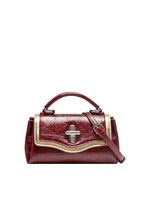 Sac messager Boston pour femmes, nouveau design, motif crocodile rouge, avec fermeture à glissière. Tendance 2026 du design de luxe.