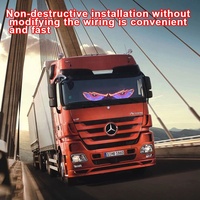 USB Dynamic Devil Eyes LED Display 5V/12V Programmable Window Screen Animated Eye Effect for Cars Auto Truks New Version 6V