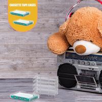 Boîte de rangement en acrylique de haute qualité boîte de cassette de musique en plexiglas personnalisée produits de stockage de cassettes audio pour la collection d'art de cassettes