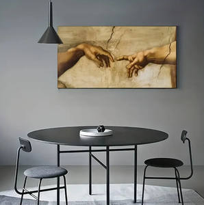 Decoración de pared oblonga lienzo arte moderno Adam lienzo impreso mano de <span class=keywords><strong>Dios</strong></span> arte de pared impresiones - Product Image 3