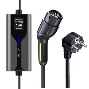 Câble de charge de batterie de <span class=keywords><strong>voiture</strong></span> électrique portable SENKU, mode 2 EVSE, IEC 62196, charge rapide AC, 6A 8A 10A 13A 16A, <span class=keywords><strong>chargeur</strong></span> EV portable 3,5KW - Product Image 1