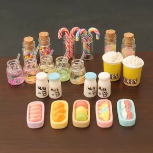 22 pièces d'accessoires pour maison de poupée, nourriture miniature, bonbons de Noël, biscuits, lait, pop-corn, macarons, desserts, en-cas - Product Image 2