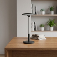 Lampe de bureau LED multifonctionnelle, lumière de lecture pour le soin des yeux, 3 niveaux de température de couleur réglables, variateur de luminosité coulissant, lampe de table pliable