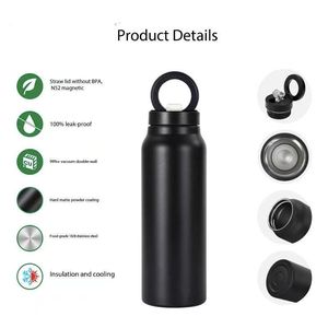 Bottiglia d'Acqua in Acciaio Inox con Isolamento Sottovuoto da 24 oz, Bocca Larga, Logo Personalizzato OEM, Supporto Magnetico per Telefono, 12-24 Ore - Product Image 3