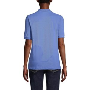 Polo de malla de manga corta con cintas para mujer FOXA, corte regular, transpirable, de poliéster - Product Image 2