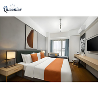 Un ensemble de chambre d’hôtel moderne et minimaliste conçu pour un hôtel Urbain élégant qui inspire un séjour de luxe