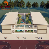 Contenedor Cbox para Escuela, Aula, Edificio Educativo, Campus Modular, Casa Contenedor de Módulos Múltiples Enlazables