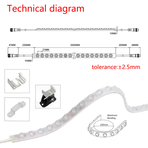 Lente di vendita calda flessibile striscia di luce 24v dmx512 rgb flessibile wall washer per illuminazione di edifici commerciali - Product Image 6