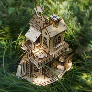Modèle <span class=keywords><strong>de</strong></span> maison dans les arbres 3D en bois, puzzle à assembler soi-même, jouet éducatif intellectuel, cadeau d'anniversaire parfait pour les enfants - Product Image 5