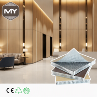 Panel Komposit Aluminium Sarang Lebah Motif Kayu MEIYU untuk Panel Dinding Ruang Tamu Hotel Dekorasi Interior