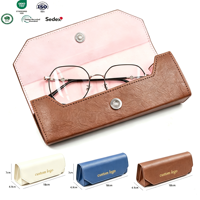 Étui à lunettes pliable personnalisé Bestclean avec logo, fermeture à bouton-pression, support pour lunettes, fabricant OEM ODM, support de conception d'échantillons