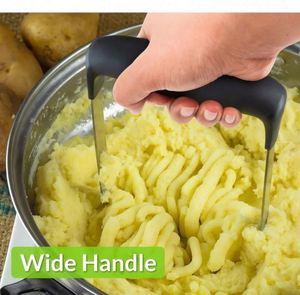 Kitchen Gadget Potato Tool Hand Pulverizer Vegetable Ricer Stainless Steel Potato Press Manual Potato Masher for Home Kitchen - Product Image 3