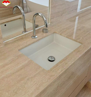 Travertin italien Roma naturel moderne, finition polie, imperméable, prix du marbre pour revêtement mural d'hôtel, panneau de lavabo de salle de bain