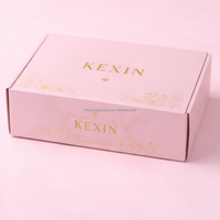 Boîtes d'expédition en carton ondulé personnalisées Kexin, imprimées en rose, pour cosmétiques, chaussures et vêtements, avec logo.