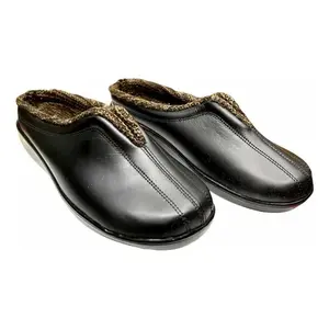 Pantuflas de Casa Angelina 271 de Cuero con Punta Redonda, Forro de Piel, Suela de EVA, para Todas las Temporadas, Cómodas, para Hombre - Product Image 5