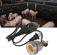 Reptile, Porcelet, Poussin Couveuse Prise de Lumière pour Tortue, Lézard et Animaux Ampoules Chauffantes E27 Support de Lampe Chauffante avec Interrupteur d'Alimentation