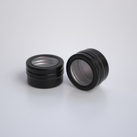Boîte ronde en aluminium pour cosmétiques, emballage métallique avec fenêtre, boîte mystère pour bijoux, boîte à bijoux en métal