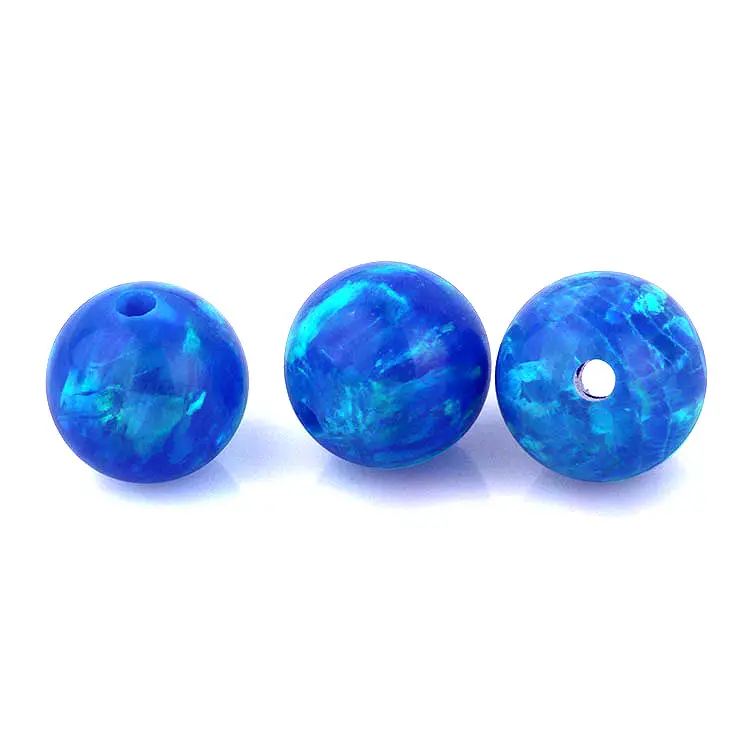 Zhengyong perhiasan 92 warna potongan bola longgar manik-manik lab dibuat sintetis api opal 05 diskon besar manik-manik biru