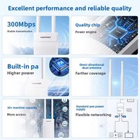 Estación Base para Exteriores Omnidireccional para Todo Clima CF-EW61 300Mbps 2.4GHz MIMO Antena Dual POE Impermeable AP WiFi de Largo Alcance