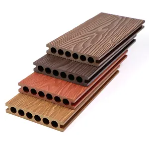 New technology teak wood wpc decking 3d embossed wooden plastic composite decking