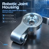 Boîtier de joint robotique en alliage d'aluminium usiné sur mesure par CNC, coque de joint de bras robotique pour servomoteur et réducteur
