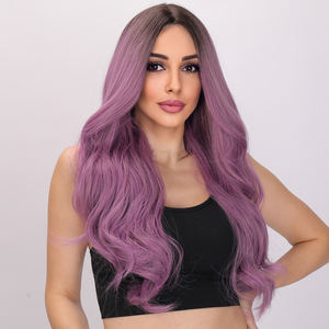 하이 퀄리티 26 인치 긴 스트레이트 라이트 퍼플 합성 내열 애니메이션 가발 세인트 세이야 아테나 코스프레 SM5120 - Product Image 4