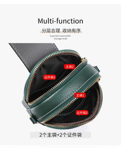 Nouveau sac à main décontracté de luxe en cuir véritable pour femmes avec fermeture à glissière - Product Image 4