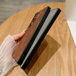 Étui de luxe en cuir PU motif feuille d'érable avec surpiqûres pour <span class=keywords><strong>Samsung</strong></span> Galaxy S26 Ultra S26 Plus S25 S24 Ultra S23 A55 A15, antichoc - Product Image 4
