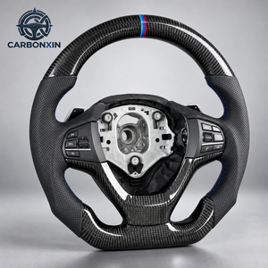 Volant personnalisé pour BMW E92 F30 F10 E60 F31 F82 E61 E90 E39 E91 E70 E46 E53 F80 F48 F01 F32 F36 F07 F93 E87 en fibre de carbone - Product Image 1