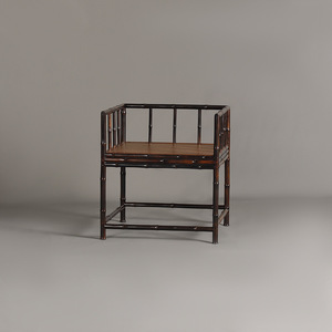 Ming Style Bamboo Rattan Tea <b>Table</b> Set Rectangular 6 Seater For Restaurant Study Use - Product Image 4