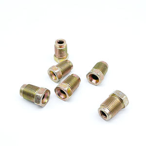 Tuercas de acoplamiento redondas hexagonales de latón y zinc amarillo no estándar Inserto de tubo de línea de <span class=keywords><strong>freno</strong></span> <span class=keywords><strong>Tuerca</strong></span> acampanada <span class=keywords><strong>Tuerca</strong></span> de conector de tubo de acero - Product Image 1