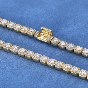 Bespoke Urban Streetwear Emerald Cut GRA Moissanite Sugar Cube <b>Bracelets</b> S925 Silver Iced Out Bling Link Chains OEM - Product Image 5