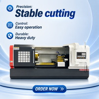Tour CNC robuste CK6180 avec commande GSK/Fanuc |   Moteur et roulement |   Capacité de pièce à travailler de 3000 mm |   Usinage de précision à 2 axes