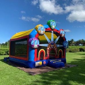 ชิงช้าสวรรค์ บ้านลมยักษ์ บ้านลมเป่าลมเชิงพาณิชย์พร้อมสไลเดอร์น้ำ บ้านเด้งดึ๋งขนาดใหญ่ บ้านลมเป่าลมขนาดใหญ่ - Product Image 4