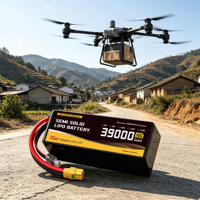 Baterai Lithium Semi Solid State 39Ah 350Wh/kg 6-14S Paket Baterai Lipo untuk Perlindungan Tanaman Pertanian & Drone Industri