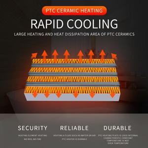 Mini calentador eléctrico de siete colores, portátil, de escritorio, con control remoto inteligente, temporizador y control de temperatura para oficina - Product Image 5