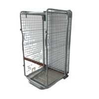 Cage à palettes pliable en treillis métallique en acier doux pour entrepôt, haute sécurité