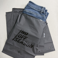 Sacs à fermeture éclair givrés personnalisés avec logo, semi-transparents, en plastique translucide, pour l'emballage de vêtements
