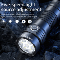 Lampe torche LED rechargeable USB haute puissance L25 3700 Lumens 35W étanche IP44 en alliage d'aluminium pour extérieur, camping et situations d'urgence 150M